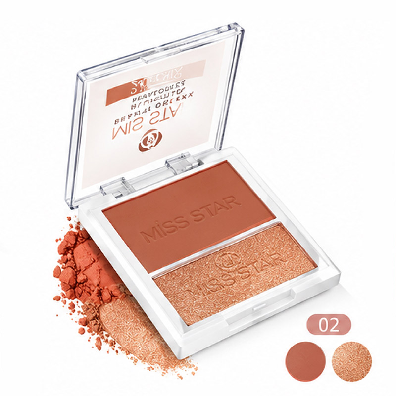 پالت رژ گونه هایلایتر میس استار کد 02