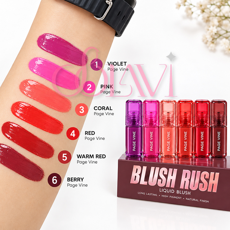 رژگونه و رژلب مایع Page Vine Blush Rush