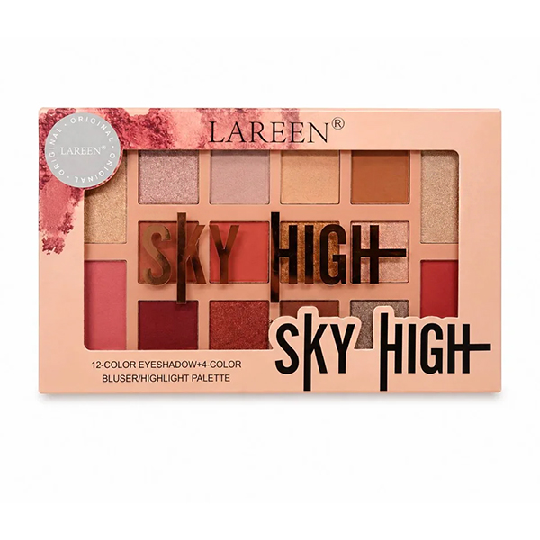 پالت آرایشی ۱۶ کاره لارین (Lareen) مدل Sky High | سایه، رژگونه و هایلایتر