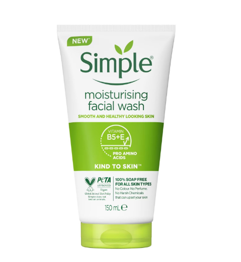 ژل شستشو صورت سیمپل مدل moisturising حجم 150 میل